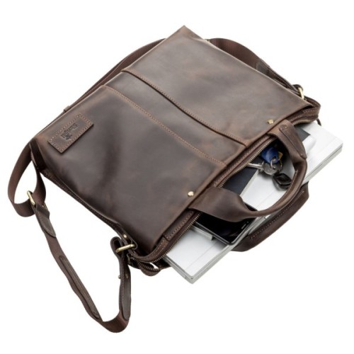 Сумка Shvigel Шкіряна Коричнева (11115)