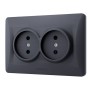 Розетка Videx BINERA 2ая черн (VF-BNSK2-BG)
