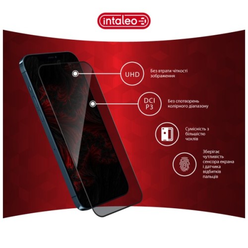 Скло захисне Intaleo Privacy Apple iPhone 12 Pro Black (1283126621369)