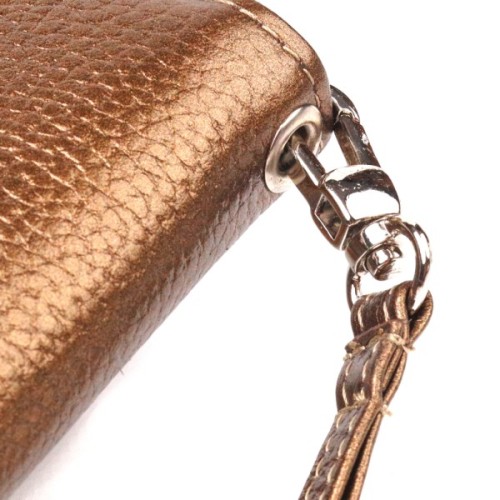 Гаманець Canpellini З натуральної шкіри флотар Коричневий (21614)