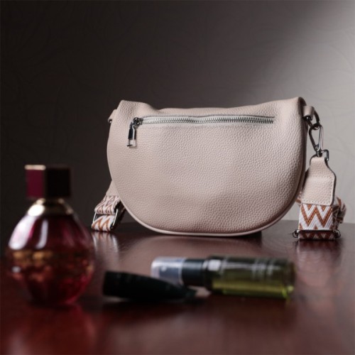 Сумка Vintage Шкіряна жіноча через плече з міні гаманцем Біла (22664)