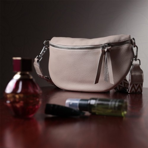 Сумка Vintage Шкіряна жіноча через плече з міні гаманцем Біла (22664)