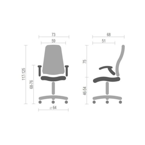 Офісне крісло Аклас Ліберті CH TILT Чорне (11869)