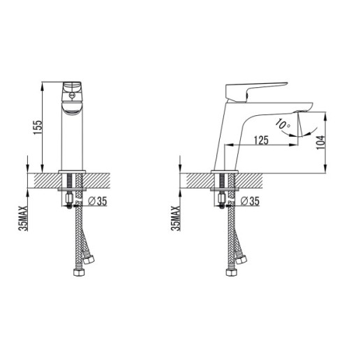 Змішувач Corso LUGANO CH-2A147C (9620000)