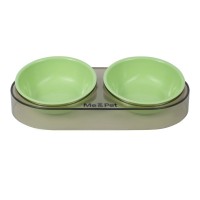 Посуд для котів Me&Pet Миска подвійна зелена (NMP28-2)