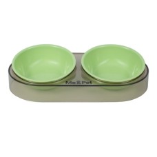 Посуд для котів Me&Pet Миска подвійна зелена (NMP28-2)