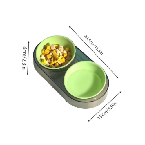 Посуд для котів Me&Pet Миска подвійна зелена (NMP28-2)