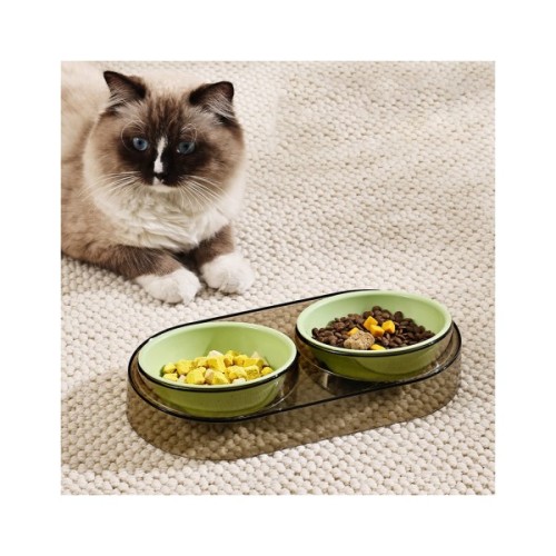 Посуд для котів Me&Pet Миска подвійна зелена (NMP28-2)