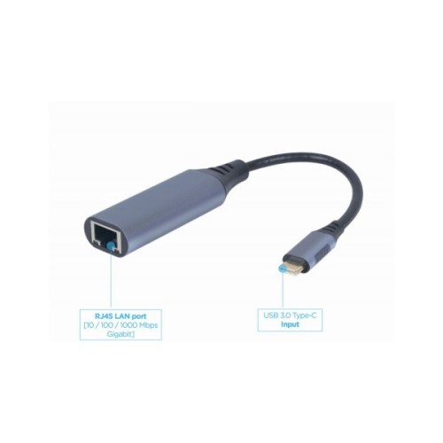 Адаптер USB-C to RJ45 Ethernet 1000Mbps Cablexpert (A-USB3C-LAN-01)