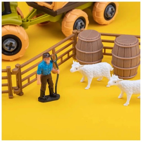 Ігровий набір Otamanko Веселий хутір (трактор із причепом, фермер із вівцями та курми) (8807)