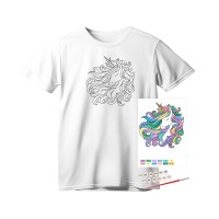 Набір для творчості Rosa футболка-розмальовка, Unicorn, бавовна 100, розмір S (4823098543800)