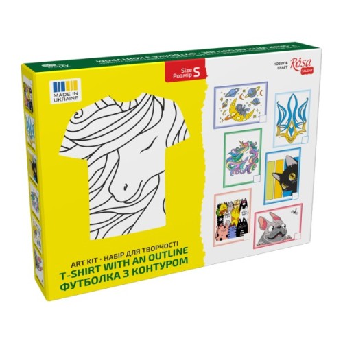 Набір для творчості Rosa футболка-розмальовка, Unicorn, бавовна 100, розмір S (4823098543800)
