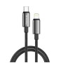 Дата кабель USB-C to Lightning 1.0m PD30W zinc alloy braided black ColorWay (CW-CBPDCL098-BK)
