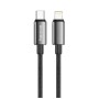 Дата кабель USB-C to Lightning 1.0m PD30W zinc alloy braided black ColorWay (CW-CBPDCL098-BK)