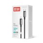 Дата кабель USB-C to Lightning 1.0m PD30W zinc alloy braided black ColorWay (CW-CBPDCL098-BK)