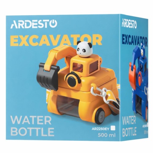 Пляшка для води Ardesto Excavator 500мл, пластик, жовтий (AR2250EY)