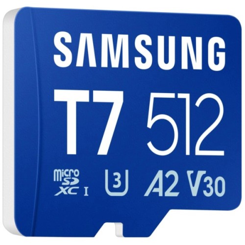Карта пам'яті Samsung 512GB microSDXC class 10 UHS-I U3 V30 A2 T7 (MB-MB512T/WW)