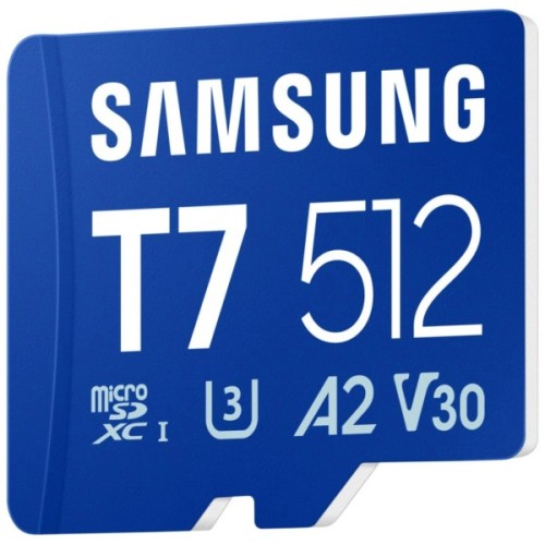 Карта пам'яті Samsung 512GB microSDXC class 10 UHS-I U3 V30 A2 T7 (MB-MB512T/WW)