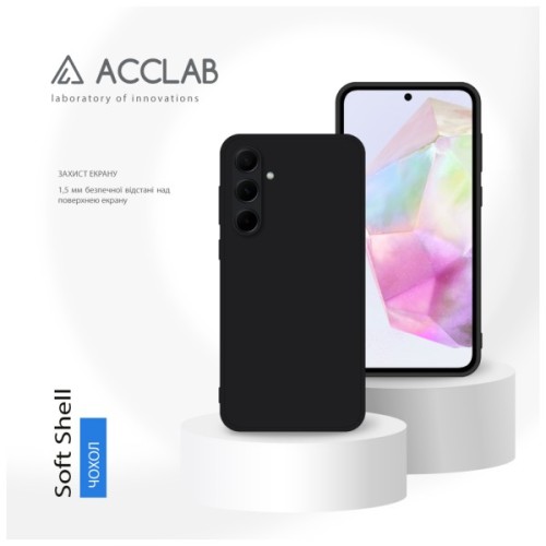 Чохол до мобільного телефона ACCLAB SoftShell Samsung Galaxy A35 Black (1283126592133)