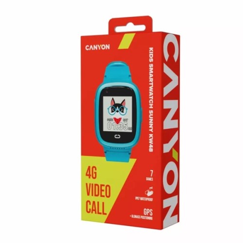 Смарт-годинник Canyon Sunny KW-48 Video 4G GPS Games Music Blue (CNE-KW48BL)