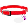 Нашийник для тварин WAUDOG Glamour з QR паспортом Д 17-20 см червоний (32753)