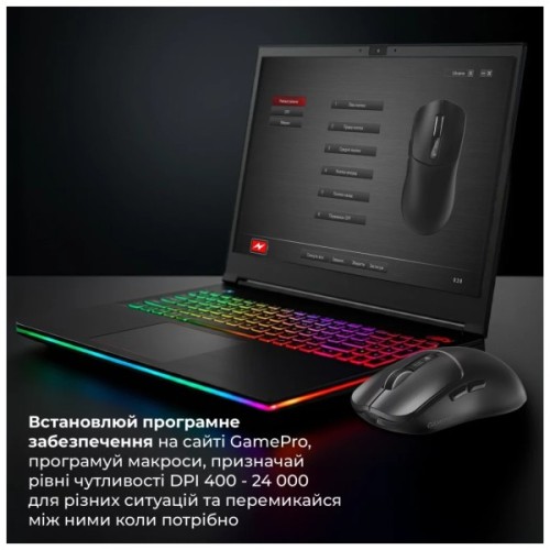 Мишка GamePro Genesis Ranker Wireless/Bluetooth/USB Black (GM012B)