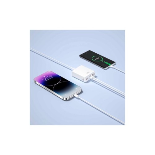 Зарядний пристрій XO L133 3xUSB-A + 3xUSB-C 75W White (L133.white)