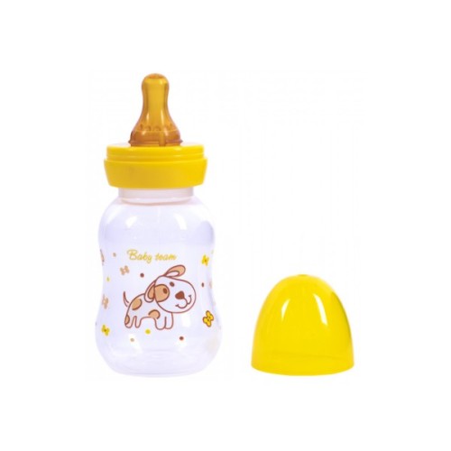 Пляшечка для годування Baby Team з латексною соскою Собачка, 125 мл (1300_собачка)