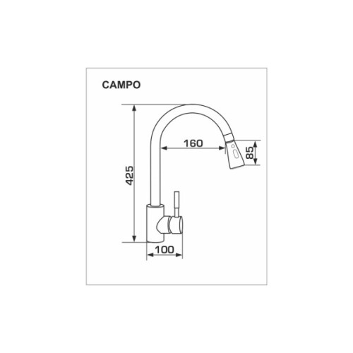 Змішувач GRANADO Campo LUX terra (gz0503L)