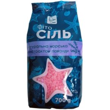 Сіль для ванн ElenSee Натуральна морська з екстрактом лаванди 700 г (4820098542543)