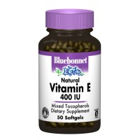 Вітамін Bluebonnet Nutrition Натуральний Вітамін Е 400IU, 50 желатинових капсул (BLB0616)