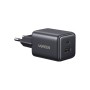 Зарядний пристрій Ugreen X514 1xUSB-C PD20W + 1xUSB GaN black (65737)