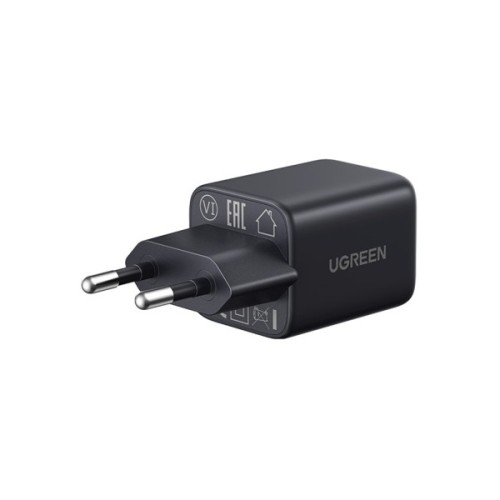 Зарядний пристрій Ugreen X514 1xUSB-C PD20W + 1xUSB GaN black (65737)