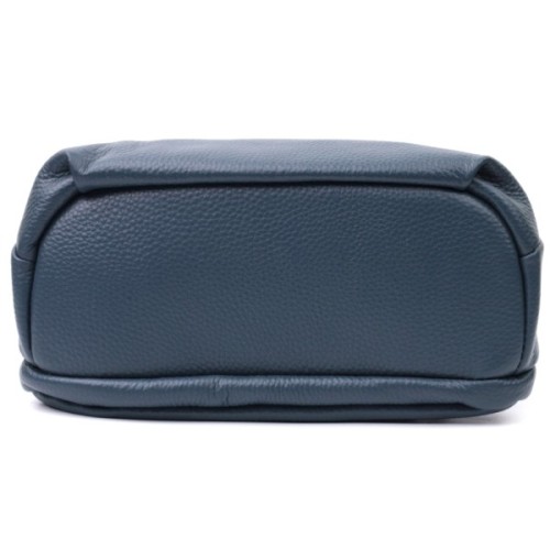 Сумка Vintage З двома відділеннями з натуральної шкіри Синя (22595)