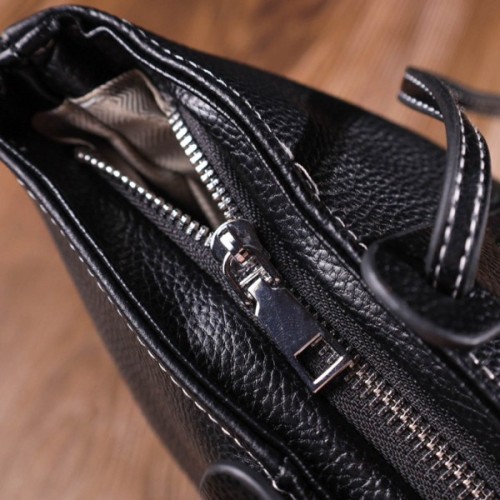 Сумка Vintage З натуральної шкіри Чорна (22082)