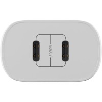 Зарядний пристрій Globex 2xUSB-C 30W FastPower white (30WCC)