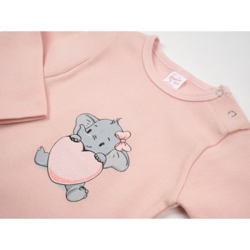 Боді дитяче Breeze со слоніком (1027-80G-peach1)