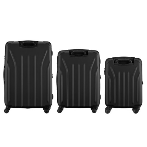 Набір валіз Wenger Oryson 3 в 1 (S,M,L) пластик, 4 колеса, чорний (653171)