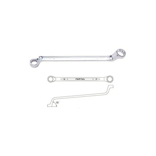 Ключ Toptul накидний 6-22мм (кут 75 °) 8шт. (GAAA0810)