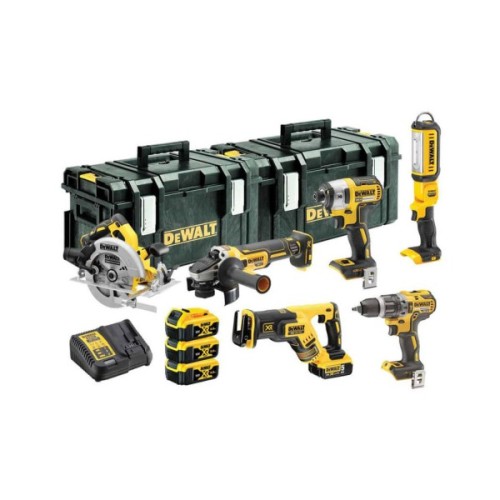 Набір електроіструментів DeWALT 6 од., 3*5Ah, 2 кейси TOUGH SYSTEM (DCK623P3)