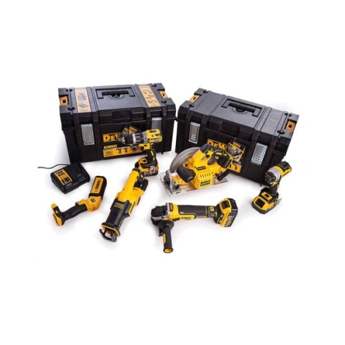 Набір електроіструментів DeWALT 6 од., 3*5Ah, 2 кейси TOUGH SYSTEM (DCK623P3)