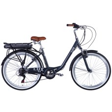 Електровелосипед Dorozhnik 26" eLUX Vbr FR рама-17" 36B 13А*г 500Вт 2026 темно-сірий (ELB-D-26-292)