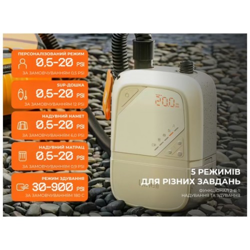 Насос для надувних меблів Litheli OP20 +Power Bank 12500 mAh (U20HW11-0U110)
