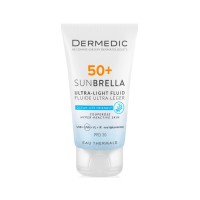 Засіб від засмаги Dermedic Sunbrella Ультралегкий захисний флюїд SPF 50+ Для судинної та гіперактивної шкіри 40 мл (5901643177584)