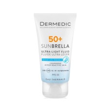Засіб від засмаги Dermedic Sunbrella Ультралегкий захисний флюїд SPF 50+ Для судинної та гіперактивної шкіри 40 мл (5901643177584)
