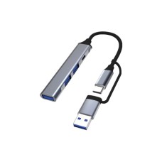 Концентратор Dynamode USB Type-C + USB-A to 1хUSB-C 3.0 1хUSB-A 3.0 2xUSB-A 2.0 dark grey (DM-UH-314AC)