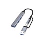 Концентратор Dynamode USB Type-C + USB-A to 1хUSB-C 3.0 1хUSB-A 3.0 2xUSB-A 2.0 dark grey (DM-UH-314AC)