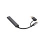 Концентратор Dynamode USB Type-C + USB-A to 1хUSB-C 3.0 1хUSB-A 3.0 2xUSB-A 2.0 dark grey (DM-UH-314AC)
