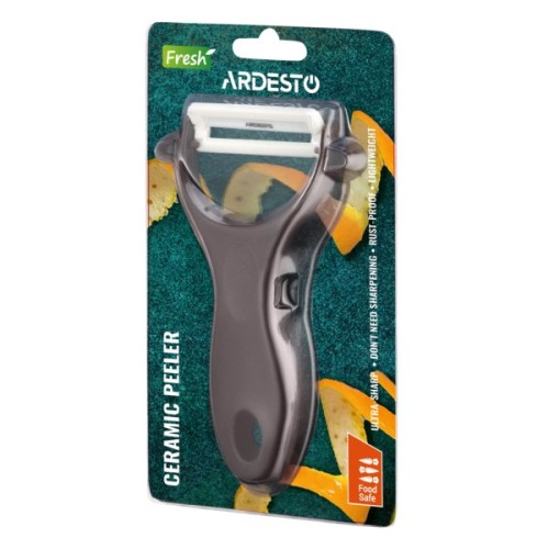 Овочечистка Ardesto Fresh, кераміка, пластик, коричневий (AR2101BR)