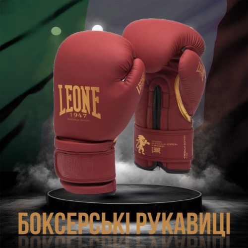 Боксерські рукавички Leone GN059X Bordeaux ED 10 унцій (GN059X_BORDEAUX_10oz)